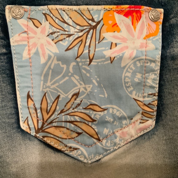 Grace In LA SHORTS Denim Jean 27 BRAND New Distressed Patches Surf Cut Offs Boho - Picture 6 of 13